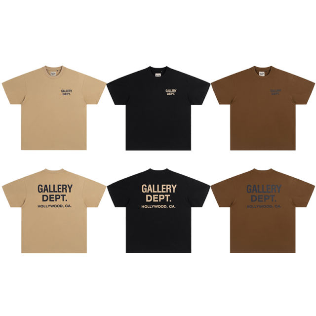 Gallery Dept Classic T-shirts Brown Black Khaki