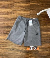Men Tech Fleece Shorts | Dark Gray Drawstring Athletic Sweat Shorts