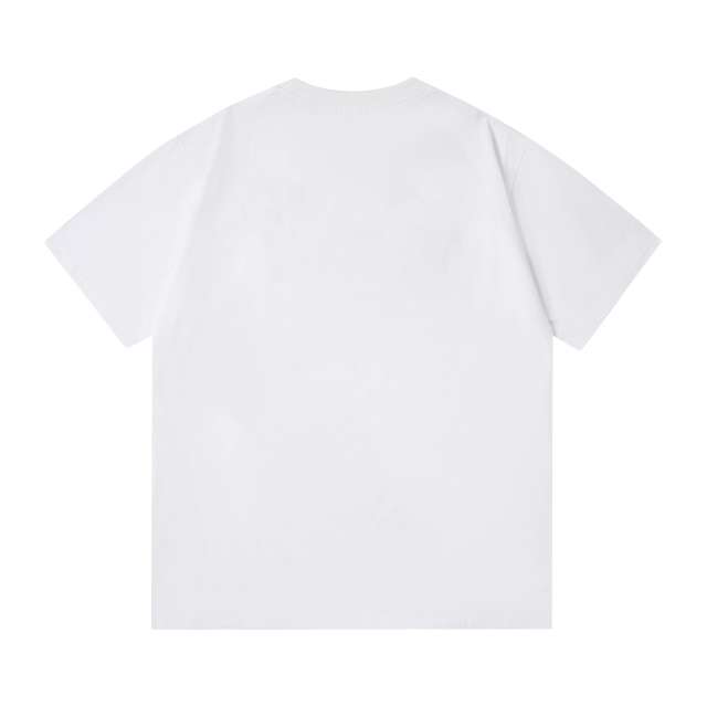 Front Chest Black French Cursive Letter Print Crew Neck Oversized Soft Cotton Tee 2 colors 29356393