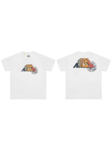 Retro Graffiti Street Front Small Gradient 3D Stacked Letter Chest Print Back Oversized Multi Color Layered Typography Print Oversized Cotton Tee 29359169