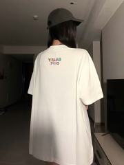 Y2K Graffiti Streetwear Front Multicolor Doodle Bubble Letter Print Oversized Crew Neck Cotton Tee 29358808