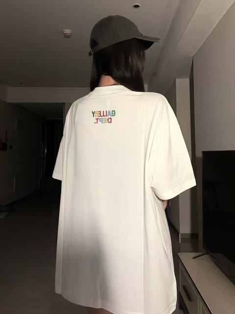 Y2K Graffiti Streetwear Front Multicolor Doodle Bubble Letter Print Oversized Crew Neck Cotton Tee 29358808