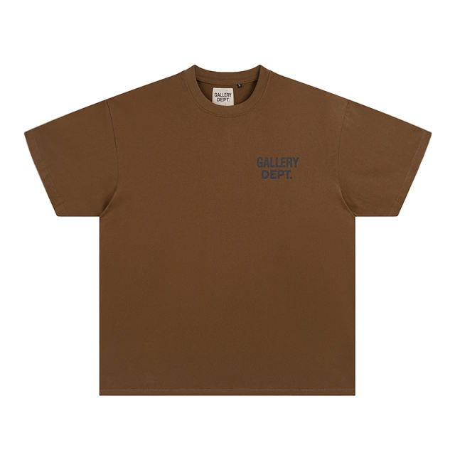 Gallery Dept Classic T-shirts Brown Black Khaki
