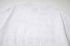 Front Chest Black French Cursive Letter Print Crew Neck Oversized Soft Cotton Tee 2 colors 29356393