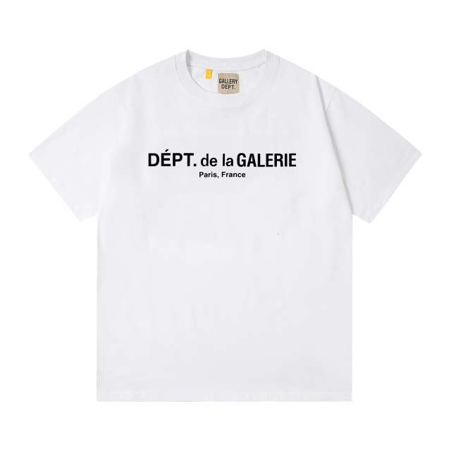Minimalist French Text Print Crew Neck Loose Fit Casual Cotton Tee 2 colors 29356385