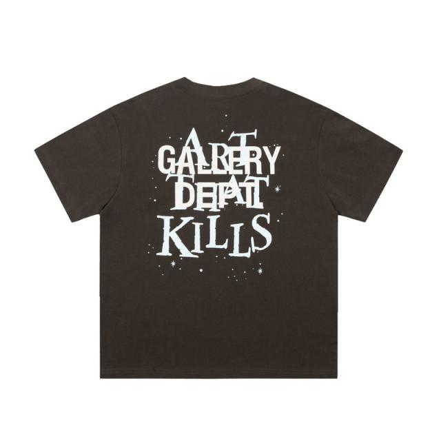 Gallery Dept Art That Kills Distressed T-Shirt (Black/Brown)