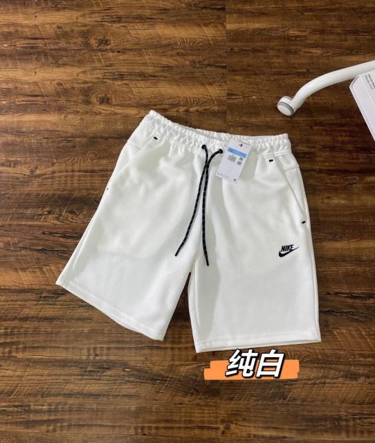 Men Tech Fleece Shorts | Solid White Drawstring Athletic Sweat Shorts