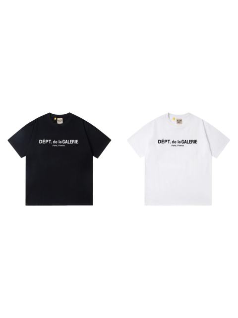 Minimalist French Text Print Crew Neck Loose Fit Casual Cotton Tee 2 colors 29356385