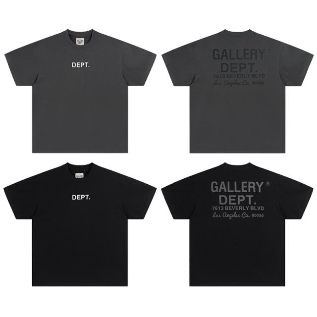 Gallery Dept Basic Classic T-shirt Gray Black