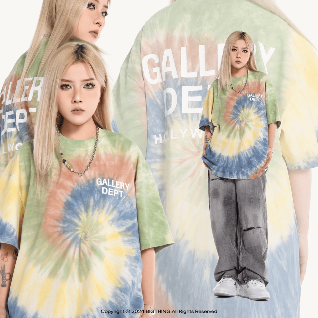 Gallery Dept Tie-dyed monogrammed Tee
