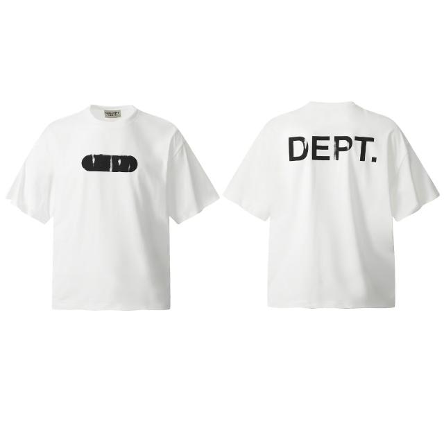 Minimal Retro Street Front White Distressed Oval Bar Graphic Back Large Worn Block Letter Print Oversized Cotton Tee 2 colors 29359086