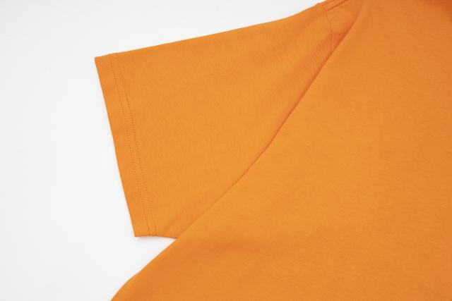 Retro orange base logo graffiti Washed Print tee