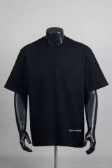 Front Bottom Corner And Back Neck Small French Letter Print Crew Neck Loose Cotton Basic Tee 2 colors 29356387