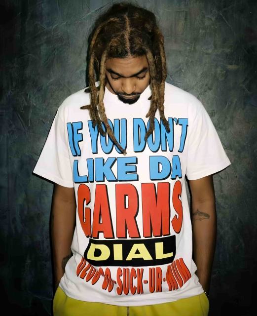 American Retro Casual Dual Front Multi Tone Block Slogan Back Layered Word Graphic Cotton Tee 29358823