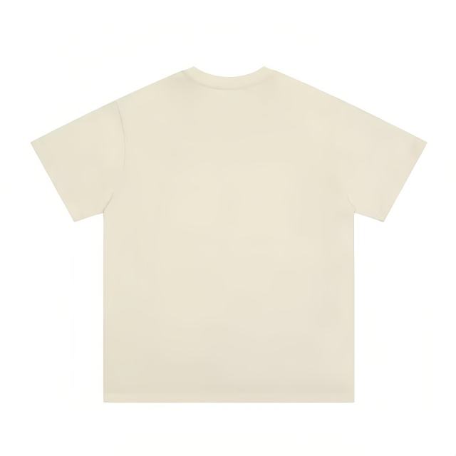 Vintage Minimal Streetwear Front Arch Black Block Letter Slogan Print Oversized Crew Neck Cotton Tee 29358813