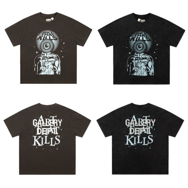 Gallery Dept Art That Kills Distressed T-Shirt (Black/Brown)