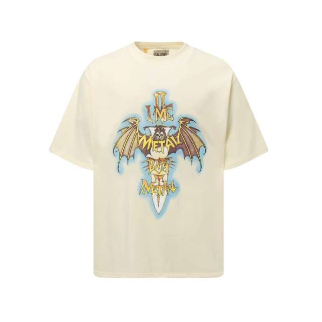 Gallery Dept Bat Logo T-Shirt Black Beige