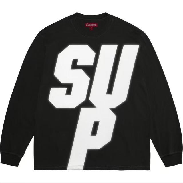 Sup FW25 Reflective L/S Top Black Big SUP Graphic Long Sleeve Shirt