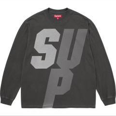 Sup FW25 Reflective L/S Top Black Big SUP Graphic Long Sleeve Shirt