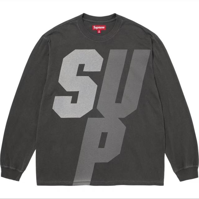 Sup FW25 Reflective L/S Top Black Big SUP Graphic Long Sleeve Shirt