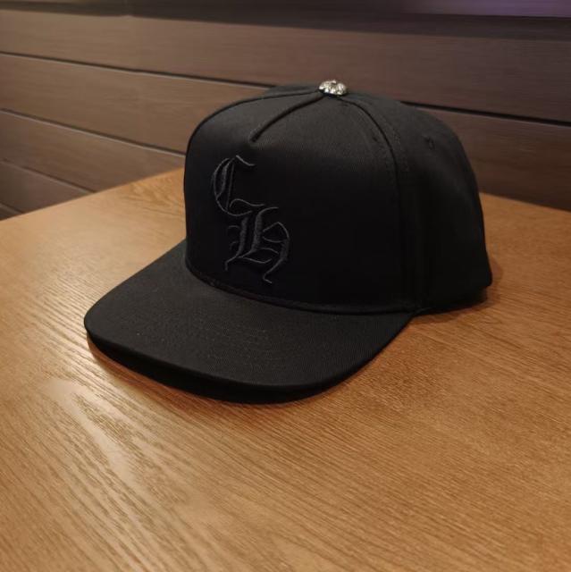 Chrome Black Raised Embossed CH Logo Snapback Cap