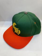 Green & Orange Two‑Tone CH Embroidered Flat Brim Snapback Cap