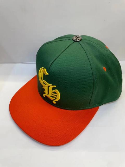 Green & Orange Two‑Tone CH Embroidered Flat Brim Snapback Cap