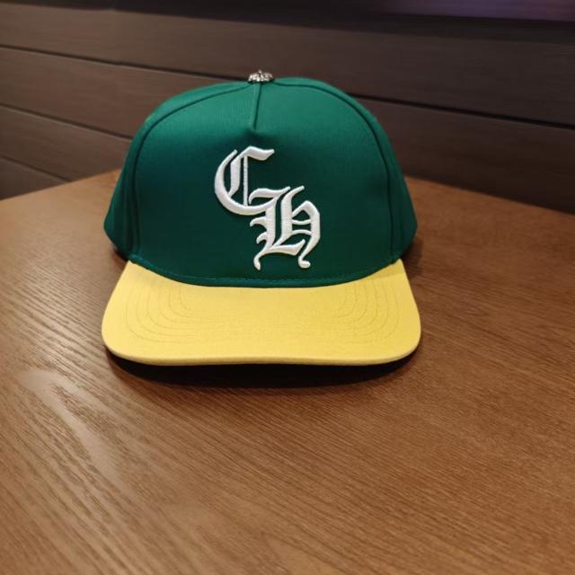 Green & Yellow Two‑Tone CH Embroidered Flat Brim Snapback Cap
