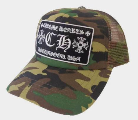 Woodland Camo Chrome CH Patch Trucker Mesh Cap