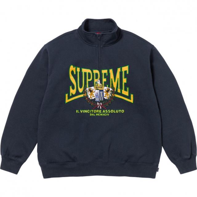 1:1 Top Quality Sup Crest Applique Half Zip Pullover