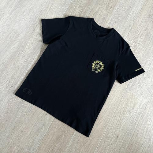 1:1 Top Quality CH White Tee Neon Yellow Horseshoe Logo Back Print