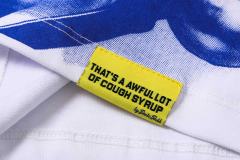 Cough Syrup Sketch Cupid Angel Tattoo Detail Front Gothic Stacked Cursive Slogan Back Tee 4 colors 29290017