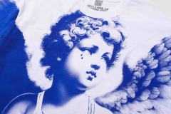 Cough Syrup Sketch Cupid Angel Tattoo Detail Front Gothic Stacked Cursive Slogan Back Tee 4 colors 29290017