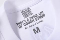 Cough Syrup Sketch Cupid Angel Tattoo Detail Front Gothic Stacked Cursive Slogan Back Tee 4 colors 29290017