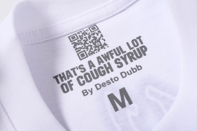 Cough Syrup Sketch Cupid Angel Tattoo Detail Front Gothic Stacked Cursive Slogan Back Tee 4 colors 29290017