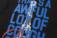 Cough Syrup Eiffel Tower France Flag Travel Stamp Graphic Front Large Bold Blue Stacked Letter Tee 2 colors 29290156