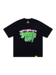 Cough Syrup Cartoon Retro Streetwear Front Green Pink Outline Melting Bubble Joke’s Up Slogan Print Back Large Top Hat R Filled Repeat Logo Graphic Oversized T-Shirt 29343926