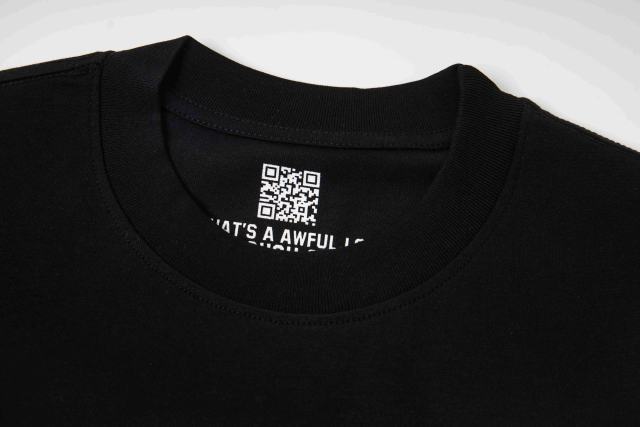 Cough Syrup Red Hue Grim Reaper Group Portrait Gothic Death Letter Front Large Orange Bold Block Slogan Print Tee 29303887