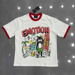 Mixed Emotion Beach Cartoon Cat Graffiti Surf Print T-shirt 29370503