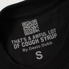 Cough Syrup Obscured Text TR17 Mark Front Full Big Letter Slogan Back Tee 2 colors 29288697