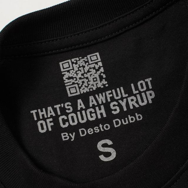 Cough Syrup Obscured Text TR17 Mark Front Full Big Letter Slogan Back Tee 2 colors 29288697
