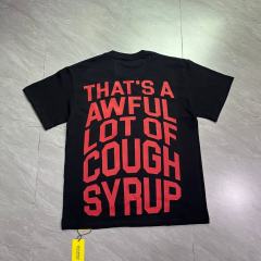 Cough Syrup Color Contrast Graffiti Deformed Art Letter Print Tee 3 colors 29359168
