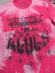 Cough Syrup Gothic Stacked ALDCS Letter Crosshair Target Circle Detail Large Worn Number 18 Graphic Print Tee 2 colors 29303872