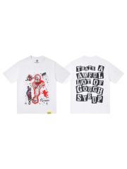 Cough Syrup Red Neon Outline Skeleton Cupid Angel Actavis Cough Syrup Bottle Spider Multi Element Combo Graphic Tee 29303909
