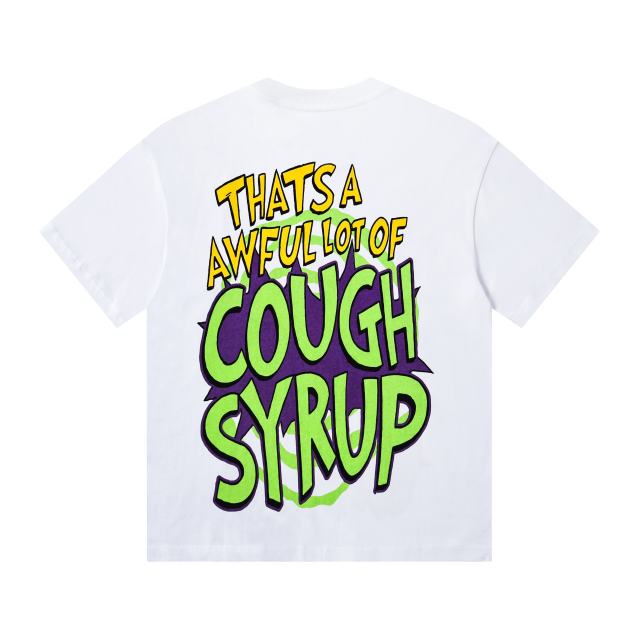 Cough Syrup Christmas Hip Hop Cartoon Grinch Lowrider Car Graphic Front Bubble Outline Stacked Slogan Tee 2 colors 29302084