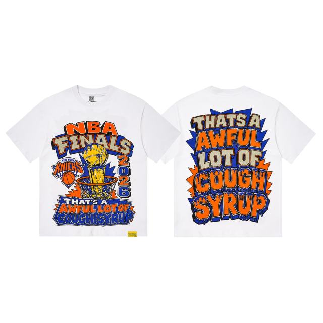 Cough Syrup Basketball Final Golden Trophy Graffiti Print Tee 2 colors 29359165