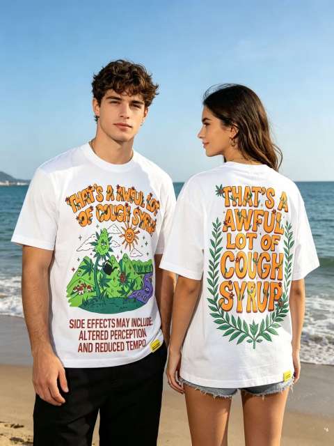 Cough Syrup Psychedelic Sun Plant Print Tee 2 colors 29010783