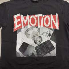 Mixed Emotion Vintage DJ Girl Portrait Rivet Rhinestone Print T-shirt 29370431