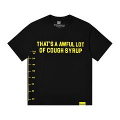 Cough Syrup Minimal Street Small Front Slogan Side Ruler Scale Print Large Stacked Bold Letter Back Tee 5 colors 29302154