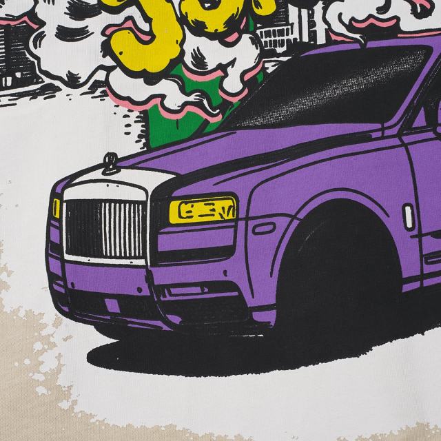 Cough Syrup Jokes Up Tour Purple Luxury SUV Car NY Graffiti Double Sided Print Tee 2 colors 29288649